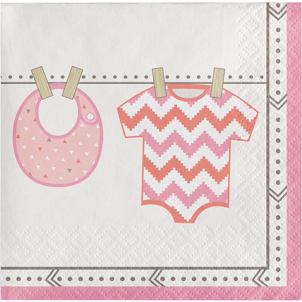 Bundle of Joy Girl Beverage Napkins (16 ct)