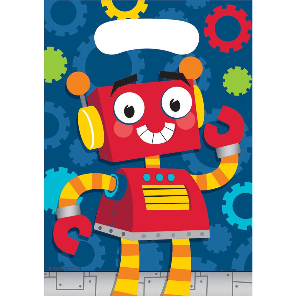 Party Robots Loot Bags (8 ct)