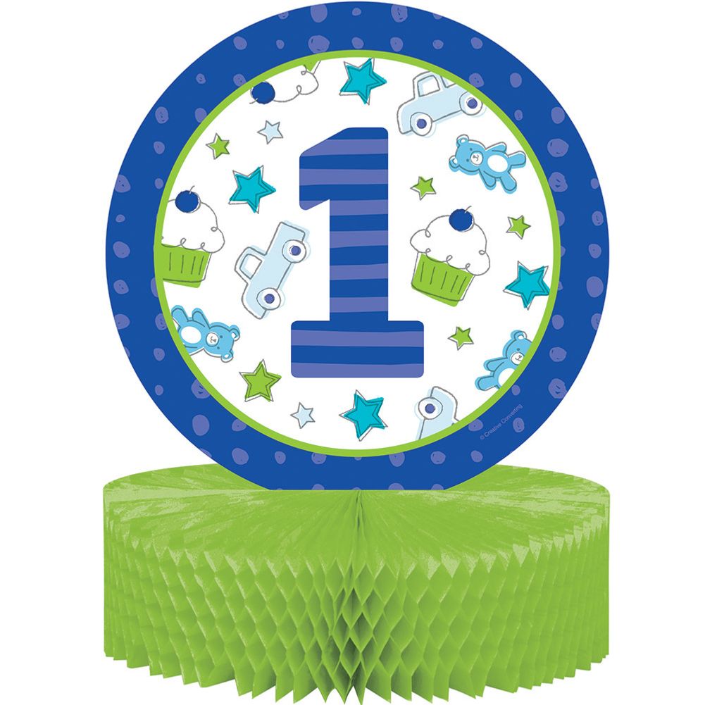 Doodle 1st Birthday Boy Centerpiece