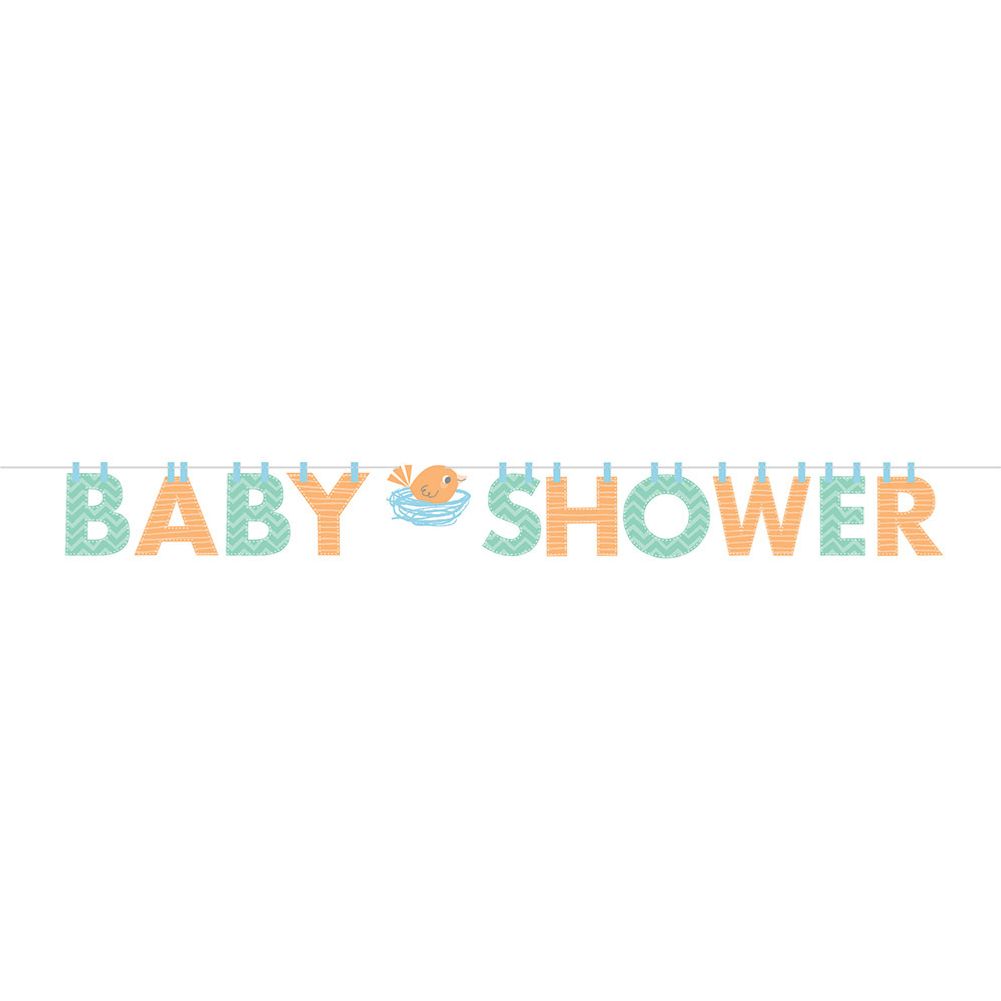 Hello Baby Boy Baby Shower Letter Banner