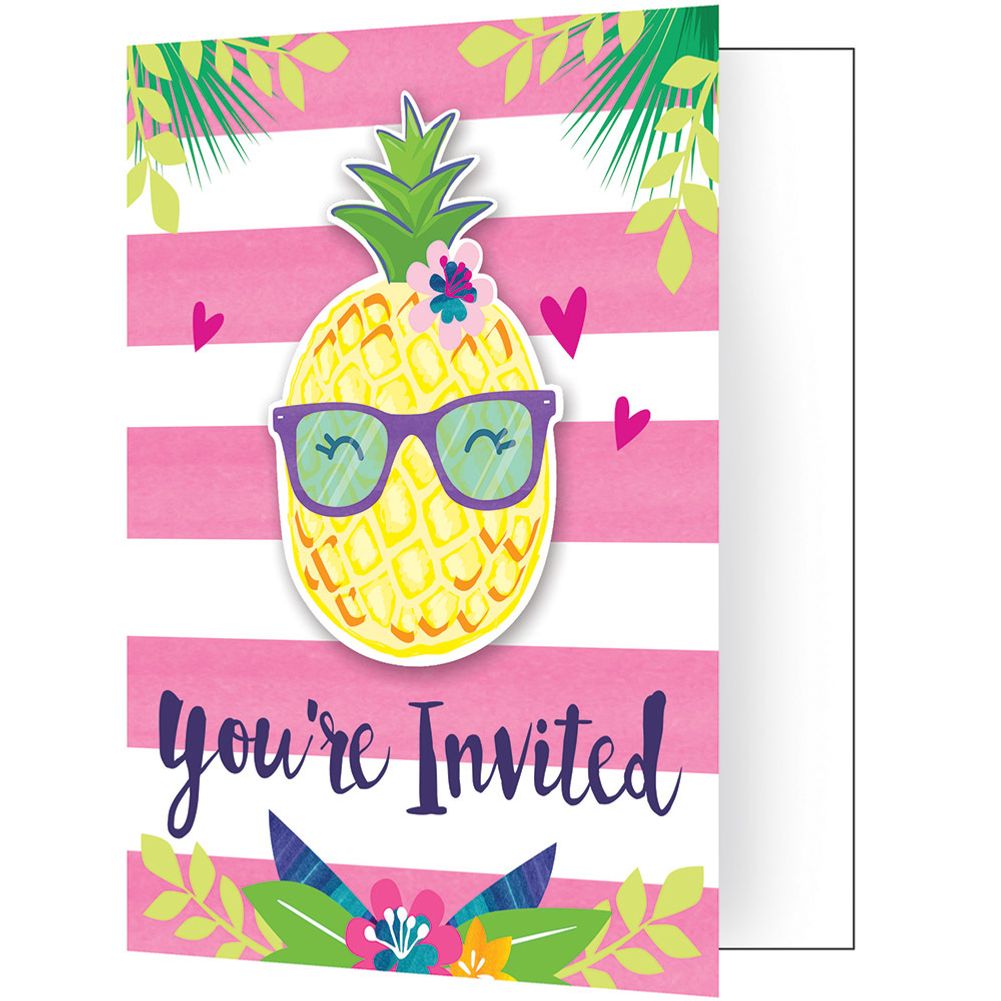 Pineapple N Friends Invitations (8 ct)
