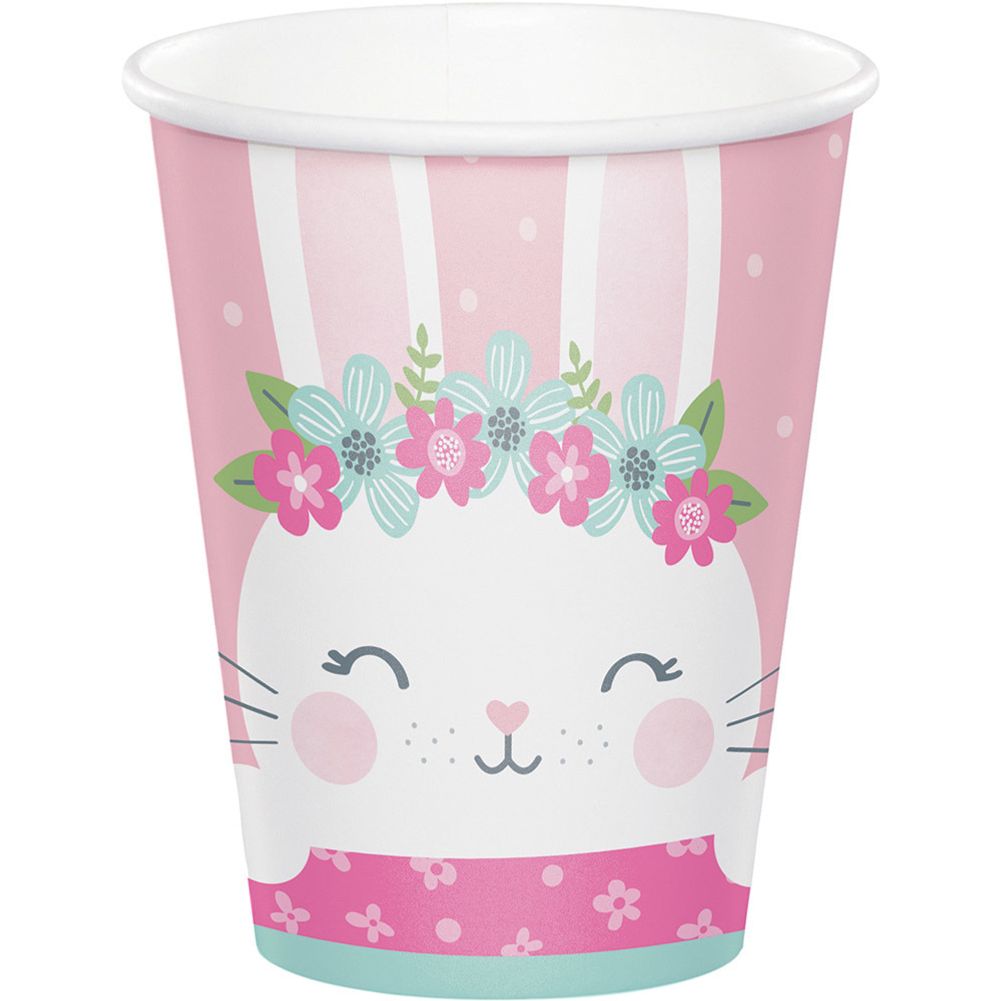 Birthday Bunny 9oz Paper Cups (8 ct)