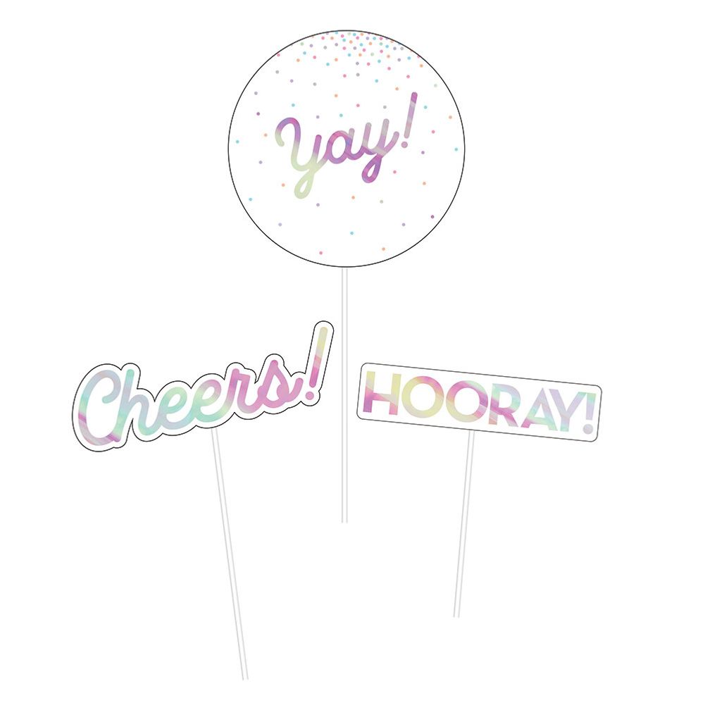 Iridescent Foil Centerpiece Sticks (3 ct)