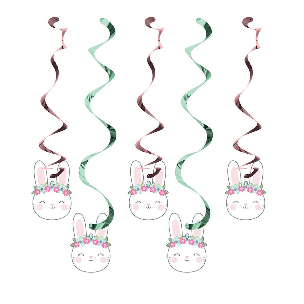 Birthday Bunny Dangling Cutouts (5 ct)