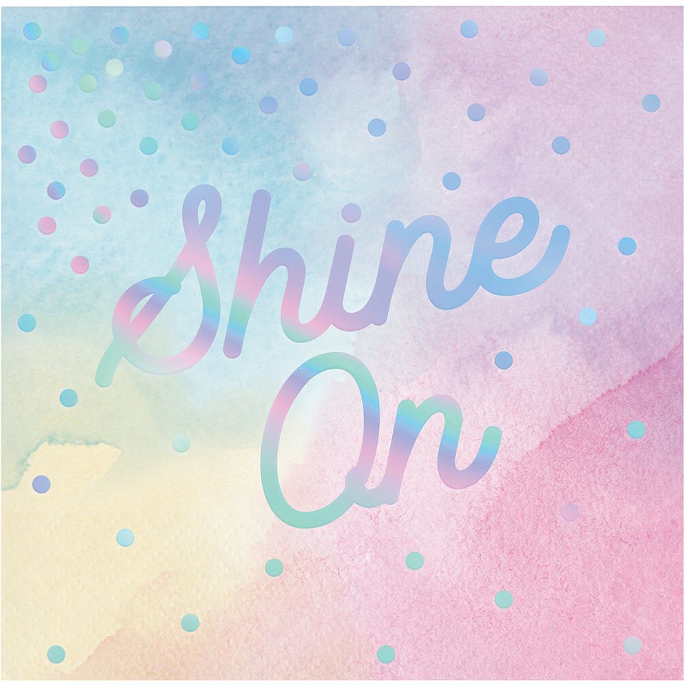 Iridescent Party Beverage Napkins (16 ct)