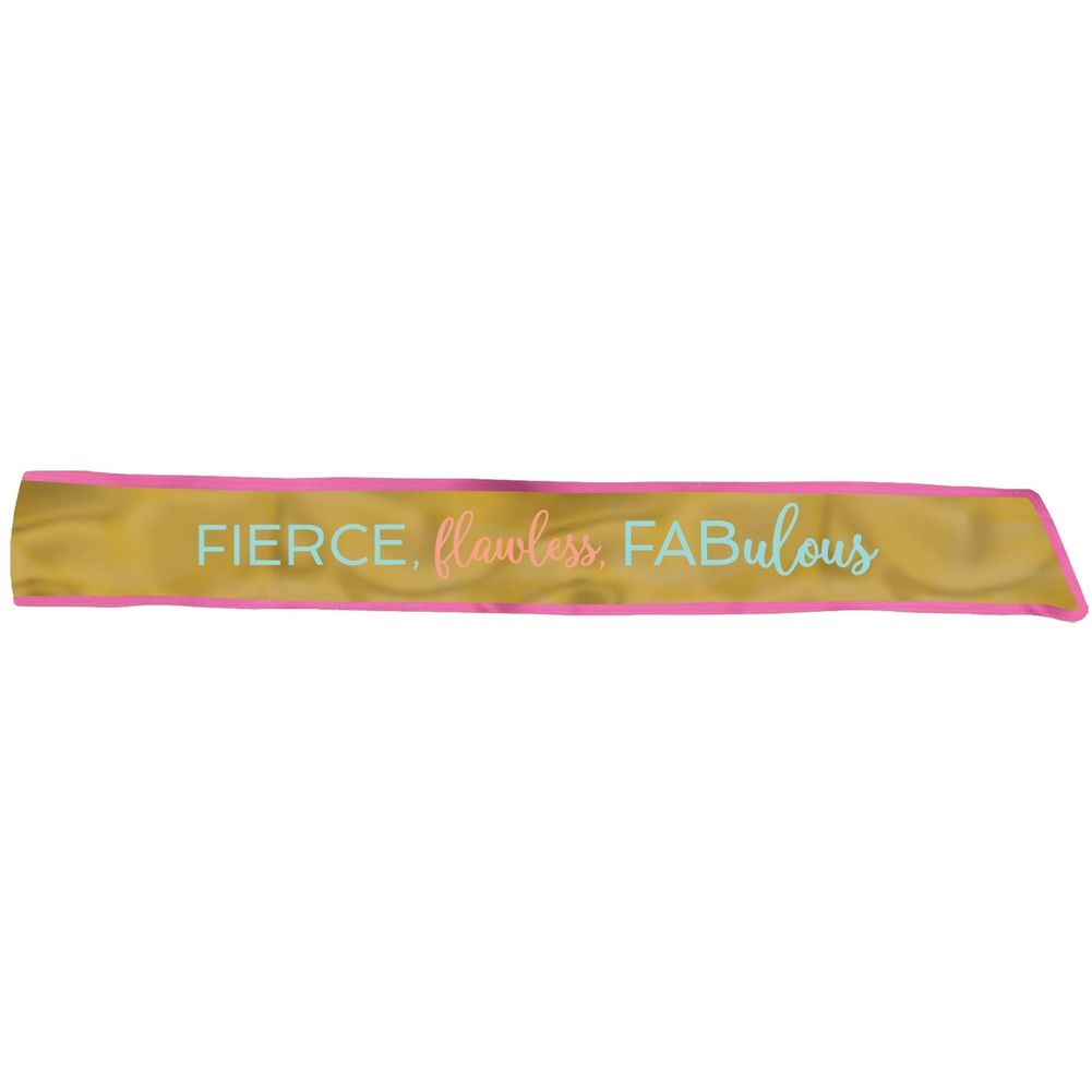 Confetti Fun Fierce and Fabulous Fabric Sash