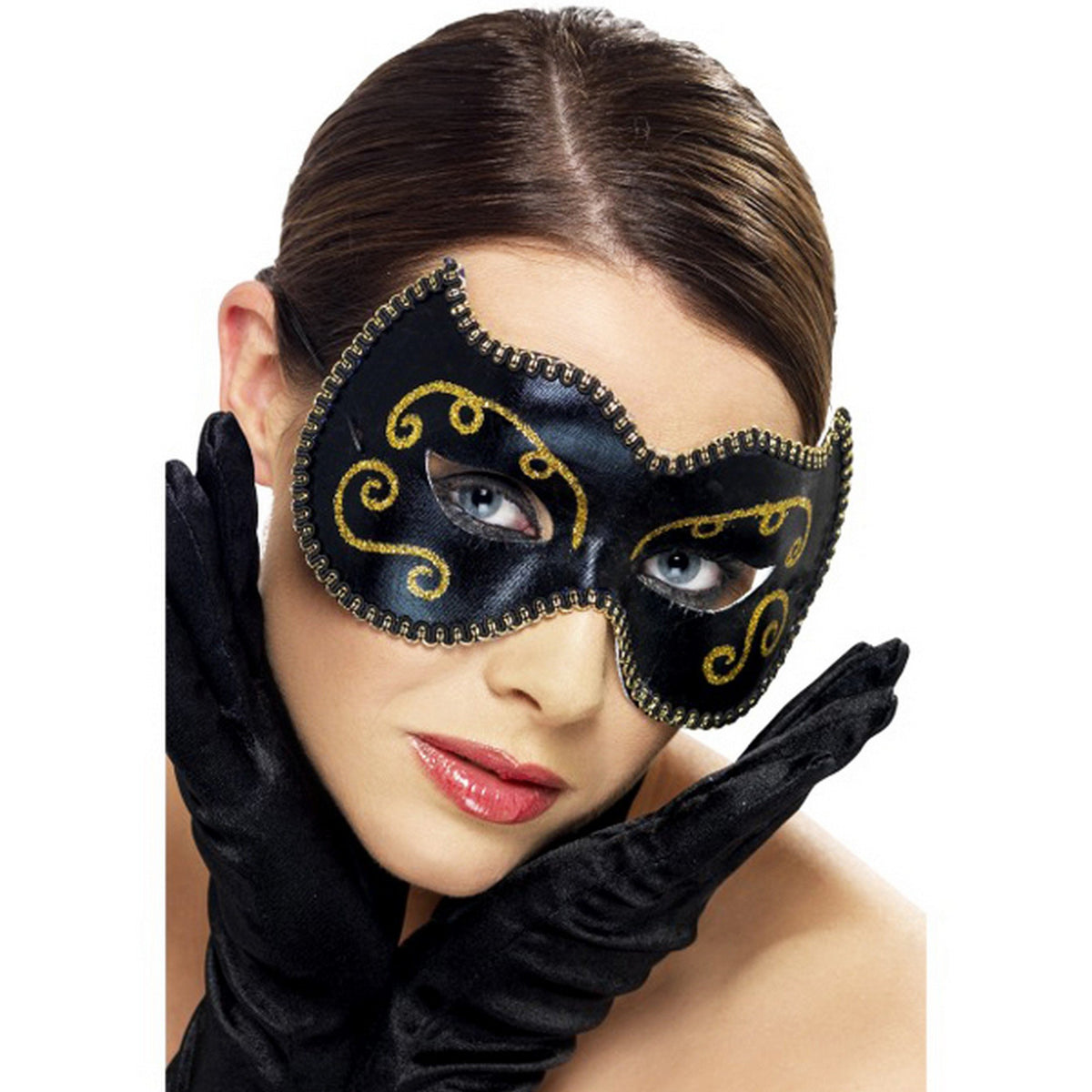 Persian Eyemask with Glitter Effect and Braided Edge
