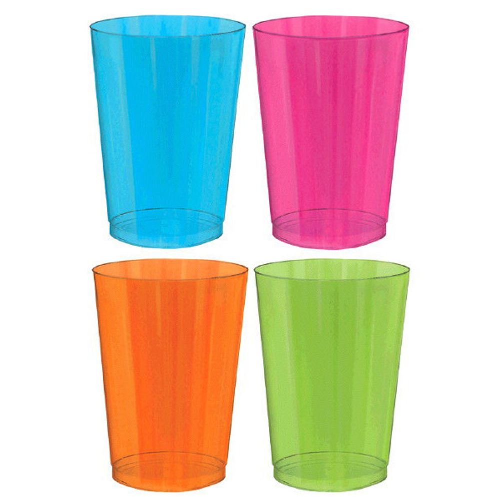 Neon Plastic 10oz Tumblers (72 ct)