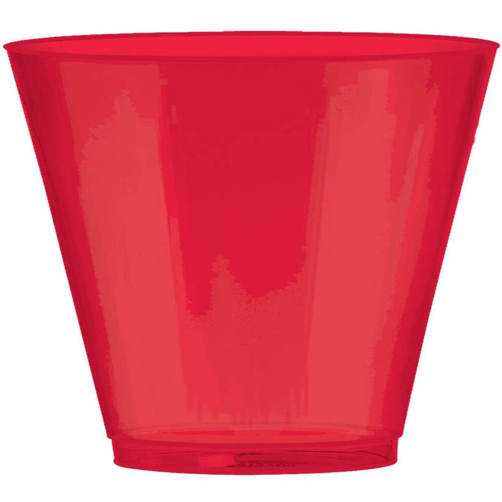 Apple Red 9oz Plastic Tumblers (72ct)