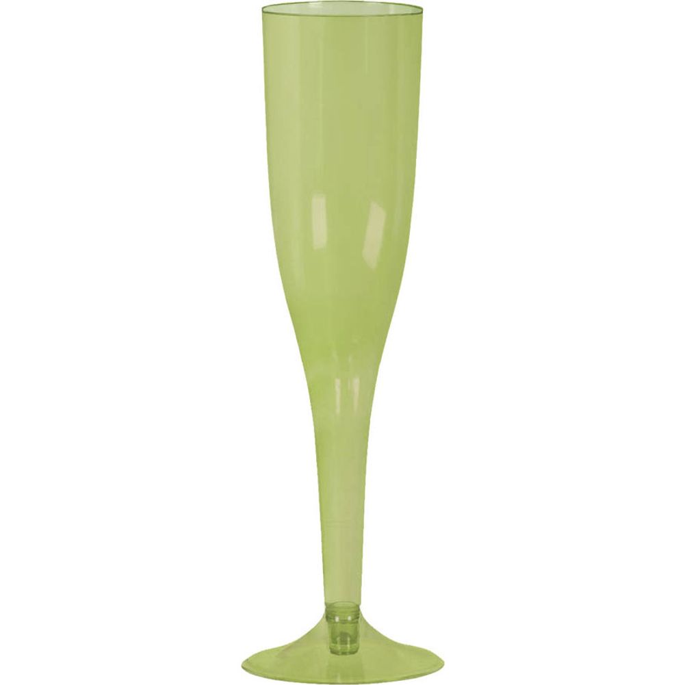 Avocado Green 5.5oz Plastic Champaign Flutes (18ct)