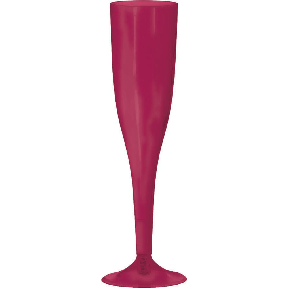 Raspberry 5.5oz Plastic Champagne Flutes (18ct)