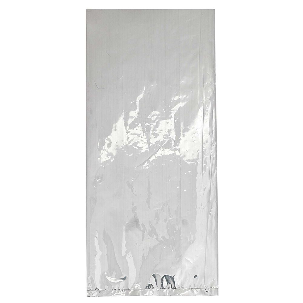 Silver Foil Large Paper Bag Favor Bags (12 ct)