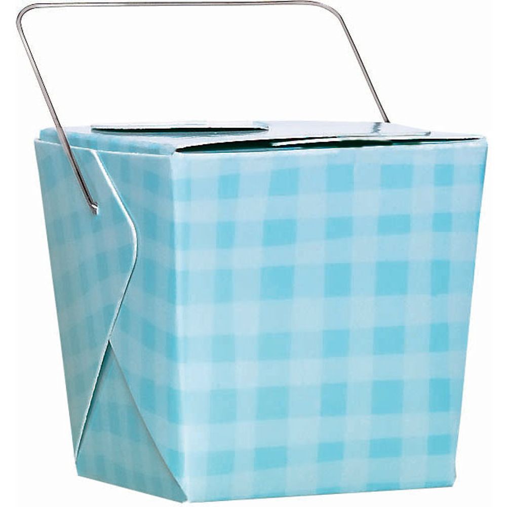Plaid Blue Favor Pails (12ct)