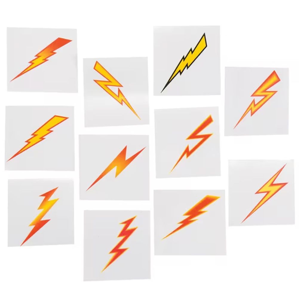 Lightning Bolt Tattoos (72ct)