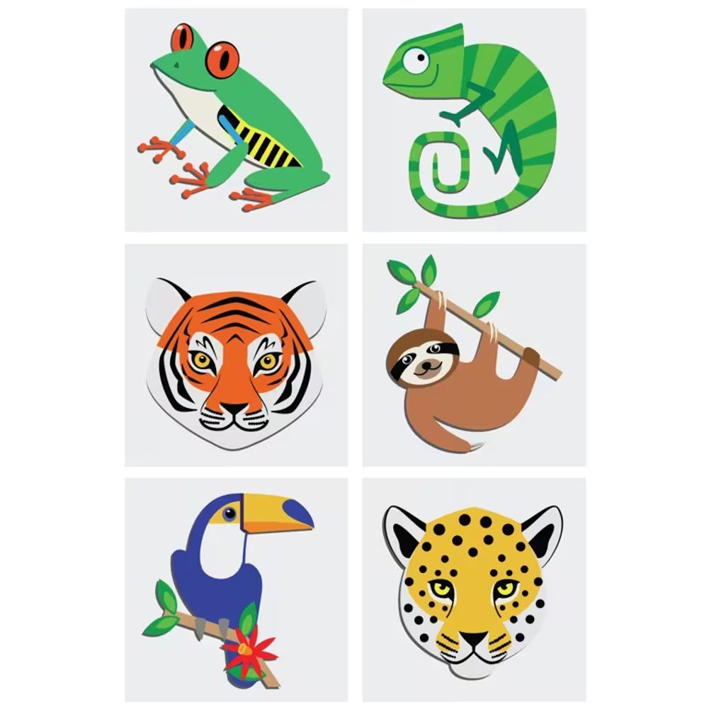 Rainforest Friends Temporary Tattoos (72ct)