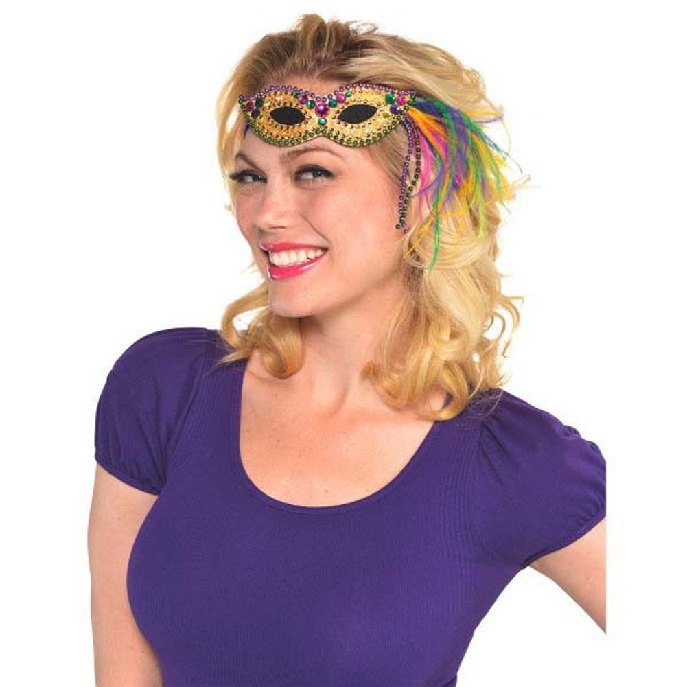 Mardi Gras Mask Headband (1 ct)