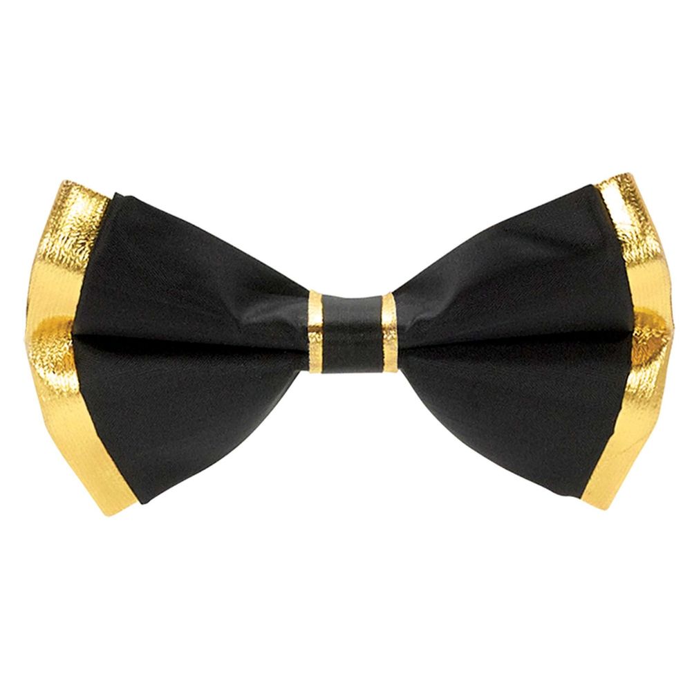 Glitz & Glam Black & Gold Bow Ties (8 ct)
