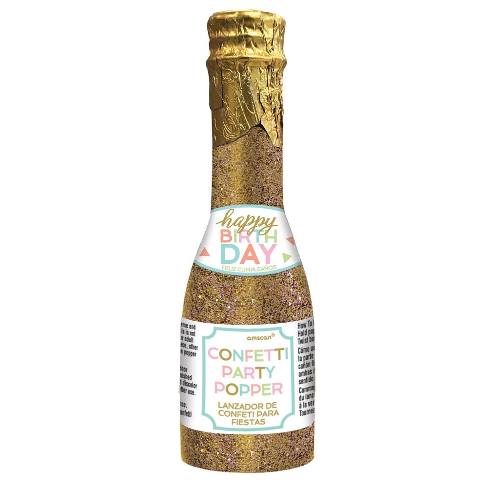 Confetti Fun Confetti Fun Mini Glitter Bottle Confetti Popper
