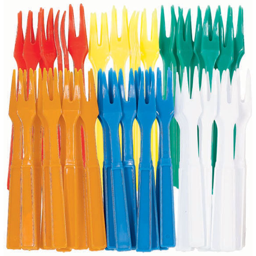 Multi-Color Cocktail Forks