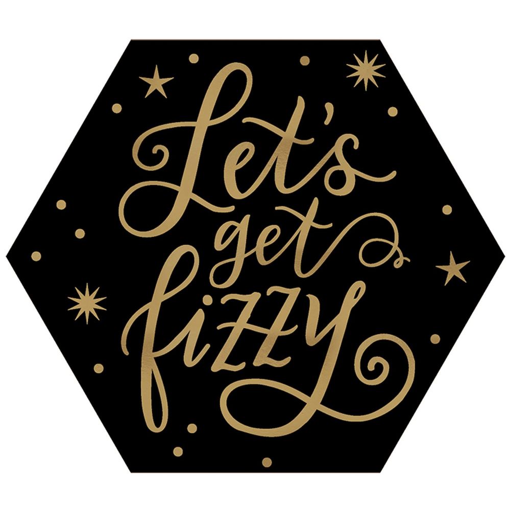 Let's Get Fizzy Hexagon Coasters (18 ct)