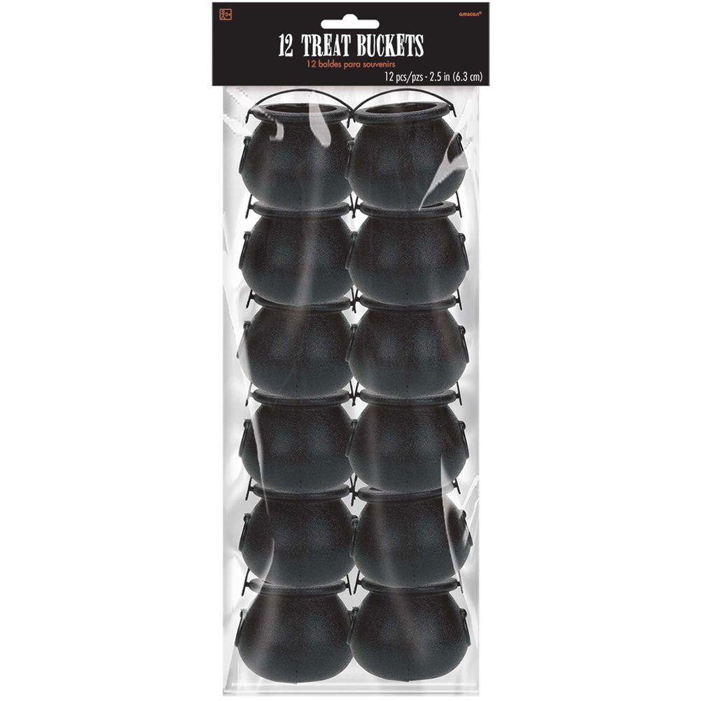 Black Halloween Treat Buckets