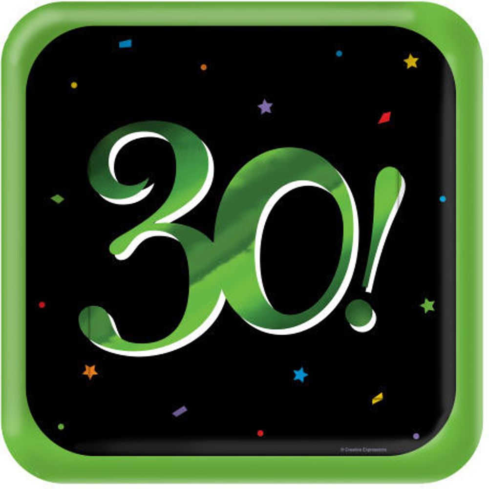 30 Birthday Milestones Dessert Plates (8ct)