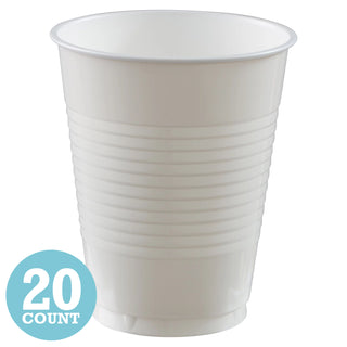 Frosty White 16 oz Plastic Cups (20ct)