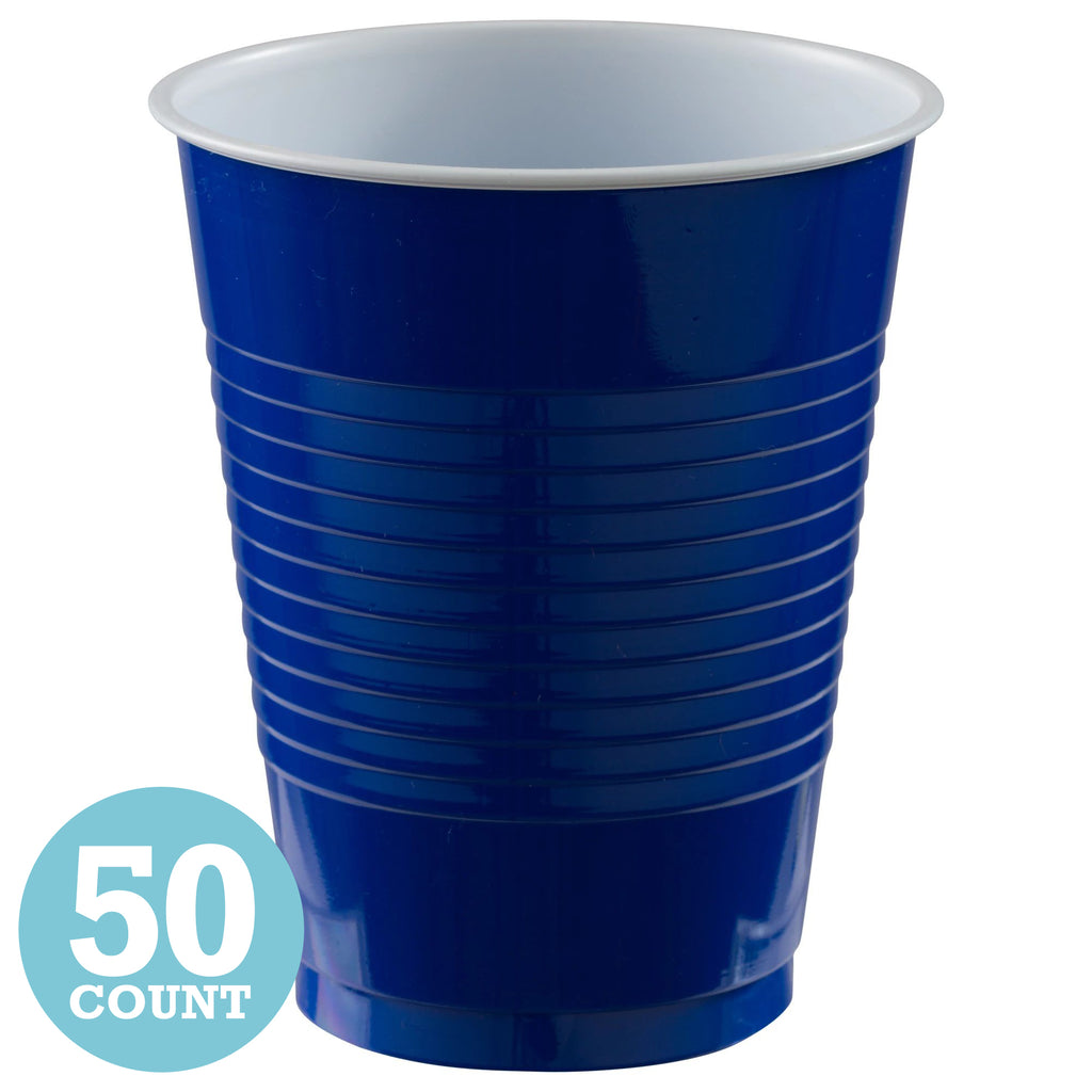 Bright Royal Blue 16 oz Plastic Cups (50ct)