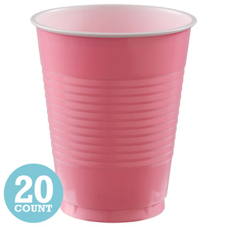 New Pink 16 oz Plastic Cups (20ct)