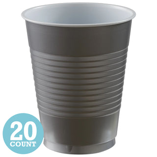 Silver 16 oz Plastic Cups (20ct)