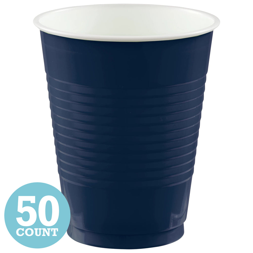 True Navy 16 oz Plastic Cups (50ct)