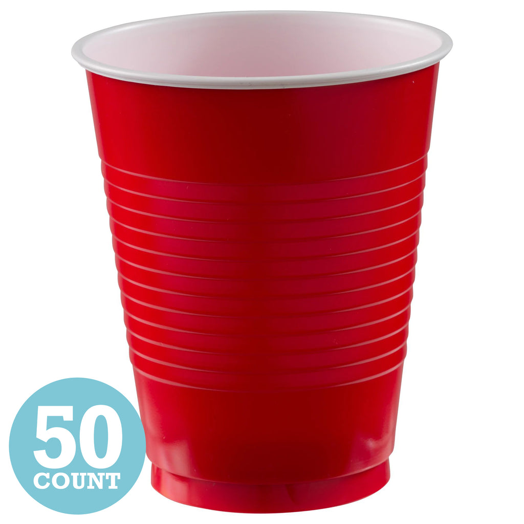 Apple Red 16 oz Plastic Cups (50ct)