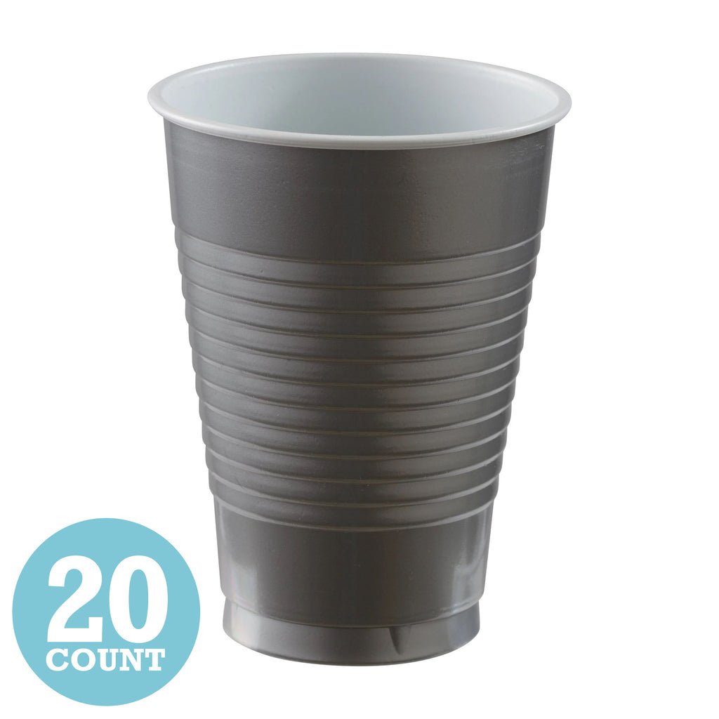 Silver 12oz Plastic Cups (20ct)