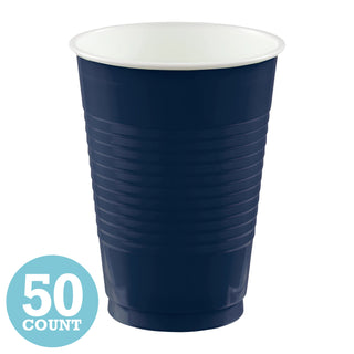 True Navy 12 oz Plastic Cups (50ct)