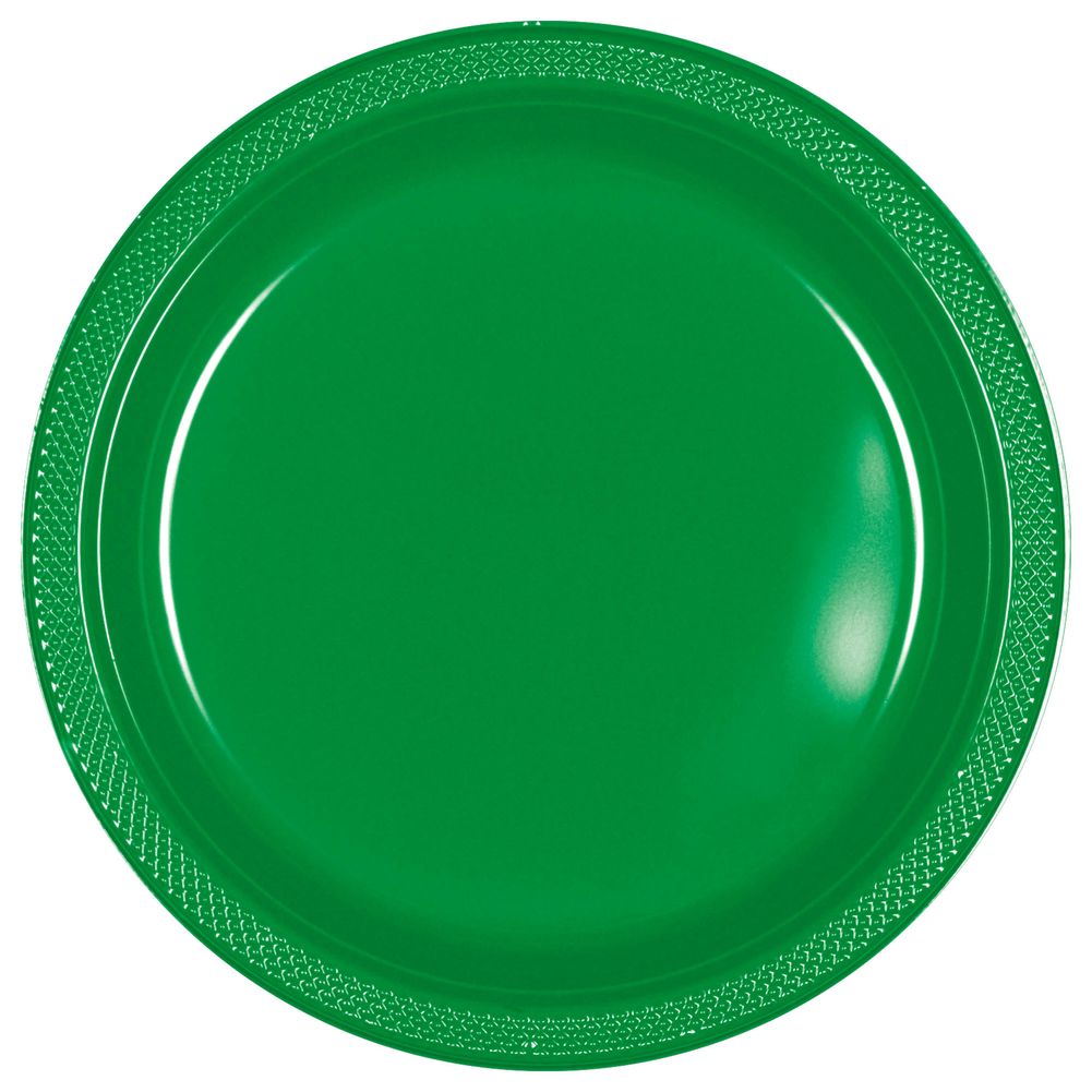 Festive Green Plastic Dessert Plates (20ct)