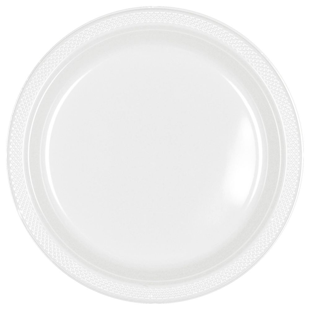 Frosty White Plastic Dessert Plates (20ct)