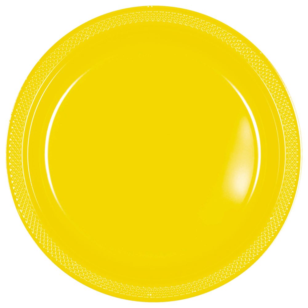 Yellow Sunshine Plastic Dessert Plates (20ct)