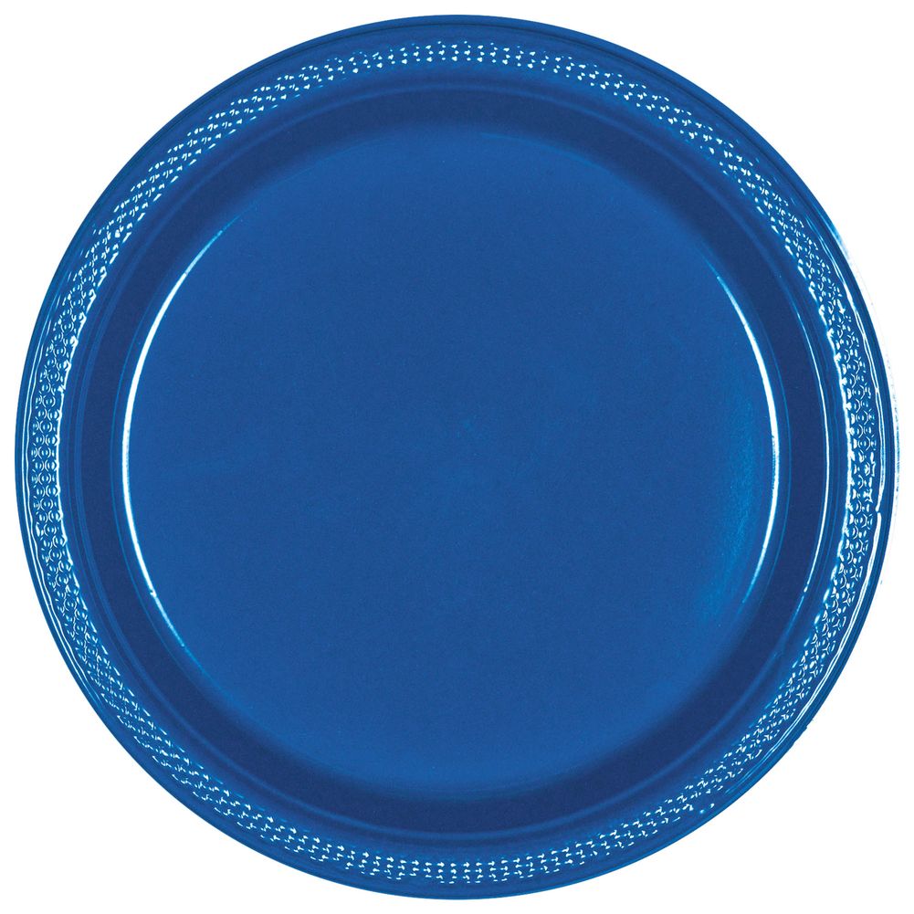 Bright Royal Blue Plastic Dessert Plates (20ct)