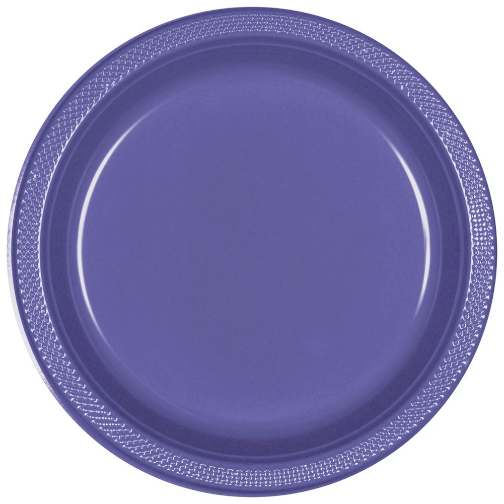 New Purple Plastic Dessert Plates (20ct)