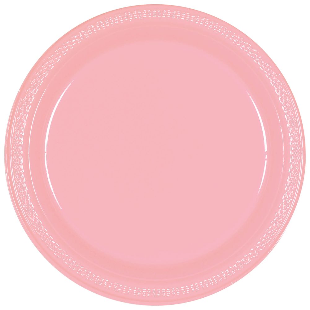 New Pink Plastic Dessert Plates (20ct)