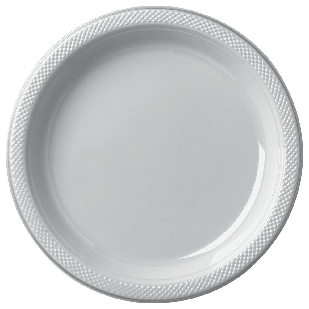 Silver Plastic Dessert Plates (20ct)