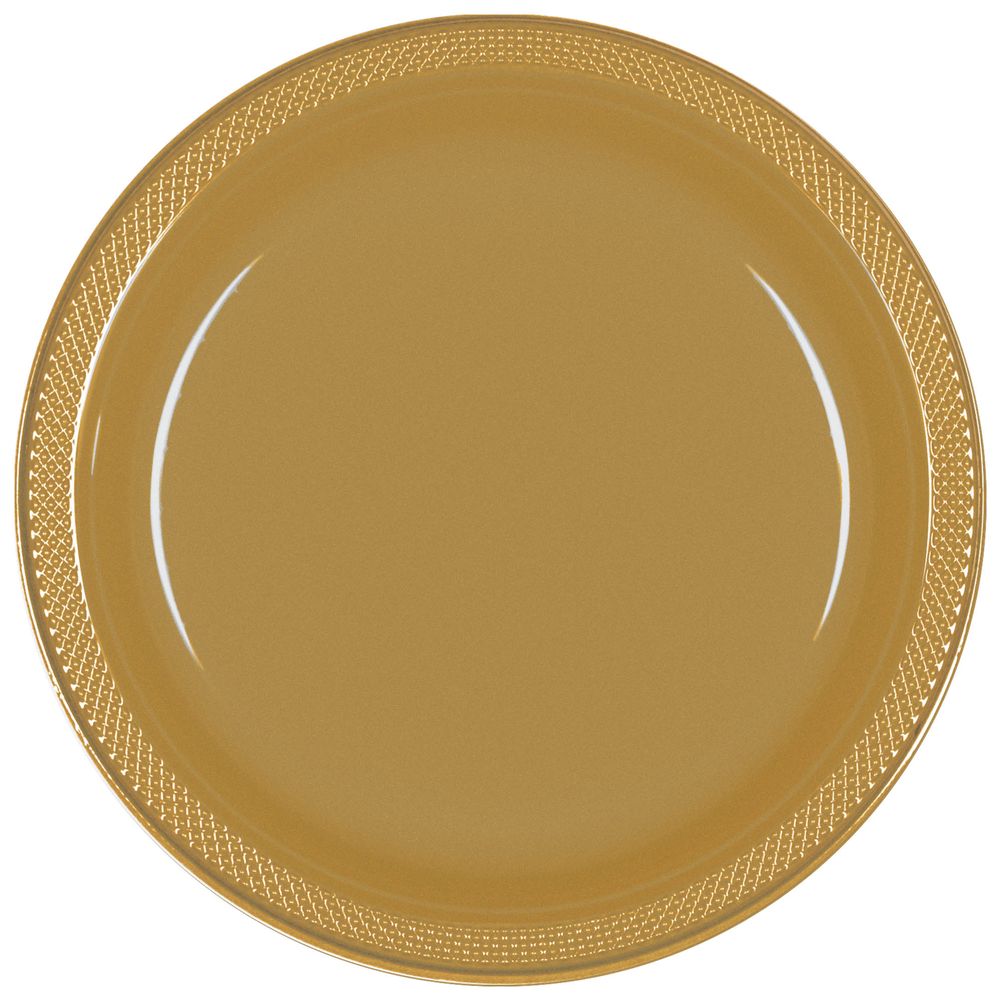 Gold Plastic Dessert Plates (20ct)
