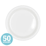 Frosty White Plastic Dessert Plates (50ct)