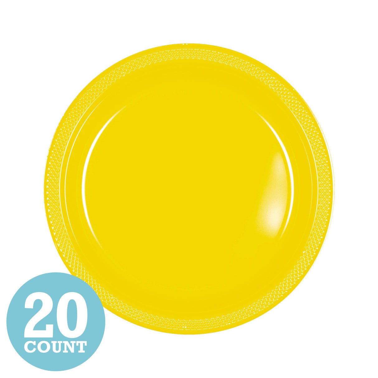Yellow Sunshine Plastic Dessert Plates (20ct)
