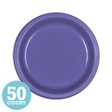 New Purple Plastic Dessert Plates (50ct)