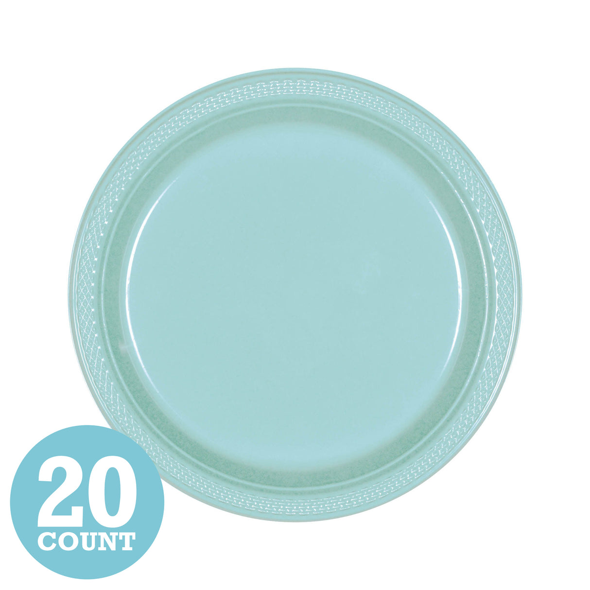 Robins Egg Blue Plastic Dessert Plates (20ct)