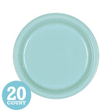 Robins Egg Blue Plastic Dessert Plates (20ct)