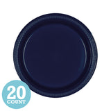 True Navy Plastic Dessert Plates (20ct)