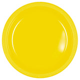 Yellow Sunshine Plastic Dinner Plates (20ct)