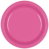Bright Pink Plastic Dinner Plates (20ct)